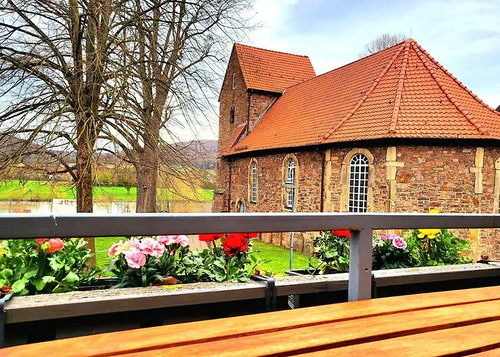 公寓 Gaestehaus Am Weser-radweg